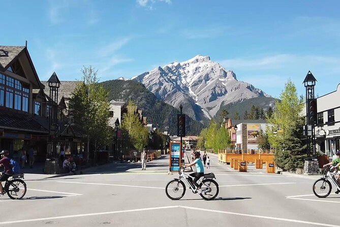 2-Hour Guided Banff Townsite e-Bike Explorer - Bow Falls: a strong first stop
