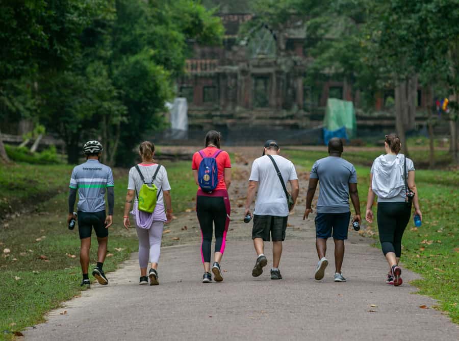 Angkor Wat: Guided Sunrise Bike Tour w/ Breakfast and Lunch - Village tracks behind Angkor Wat