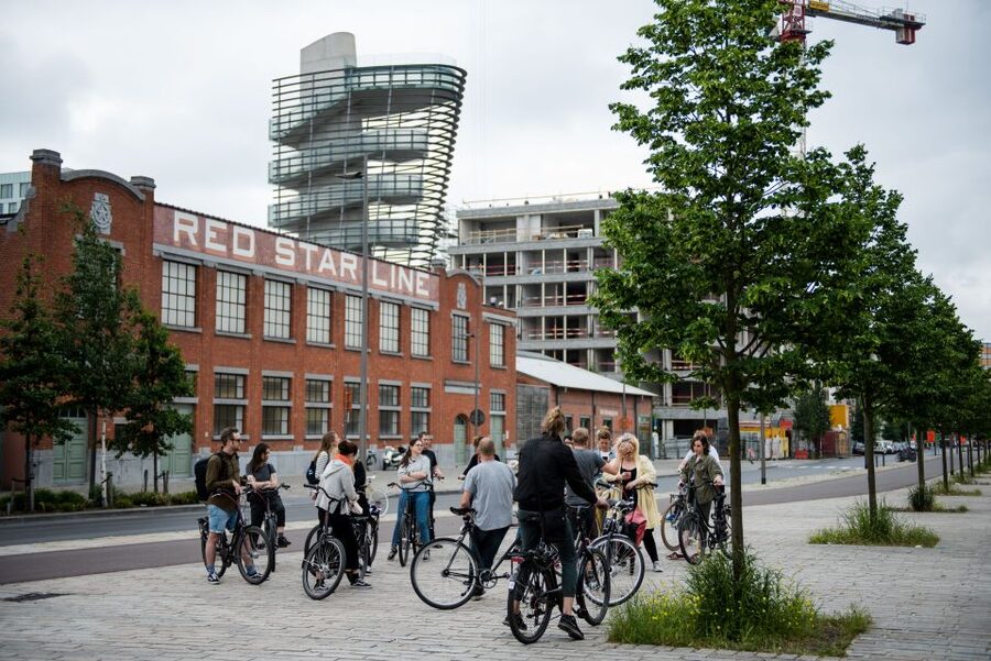 Antwerp: Guided Bike Tour - The Scheldt River and old port views