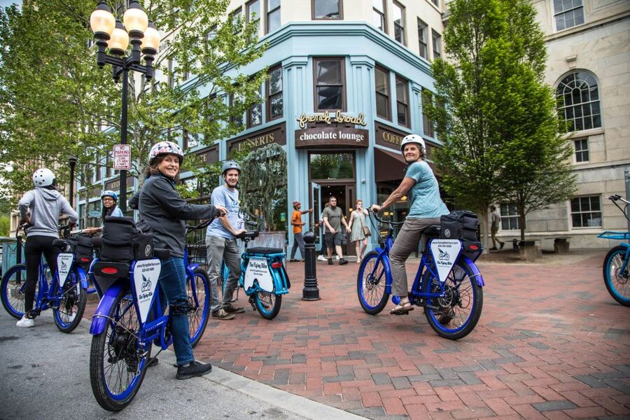 Asheville: Downtown E-Bike Tour - Grove Arcade and downtown Asheville