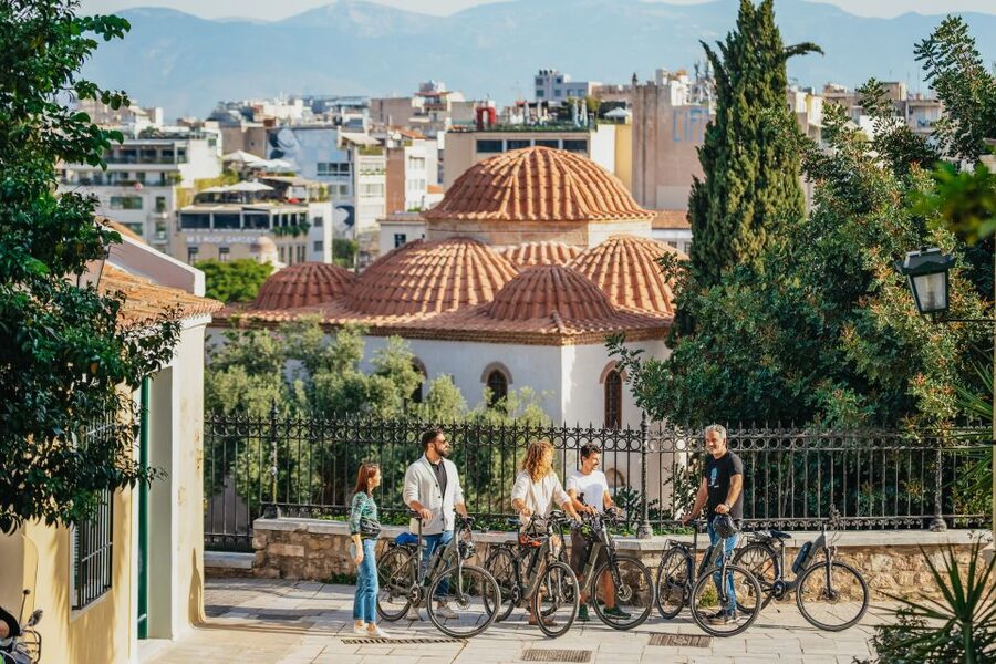 Athens: City Electric Bike Tour with Acropolis Visit Option - Monastiraki, the cathedral, and Plaka