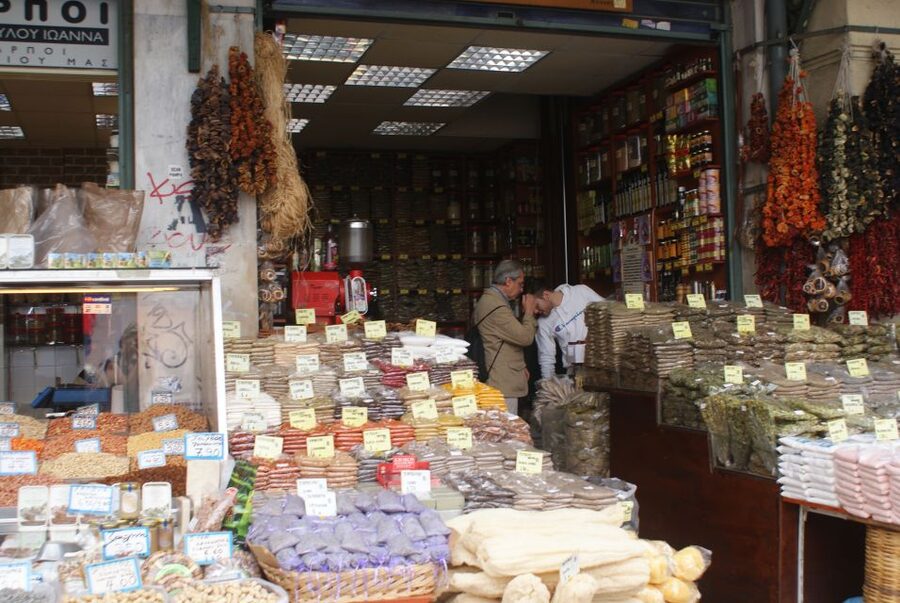 Athens: Greek Life and Street Art Electric Bicycle Tour - Riding through the local markets