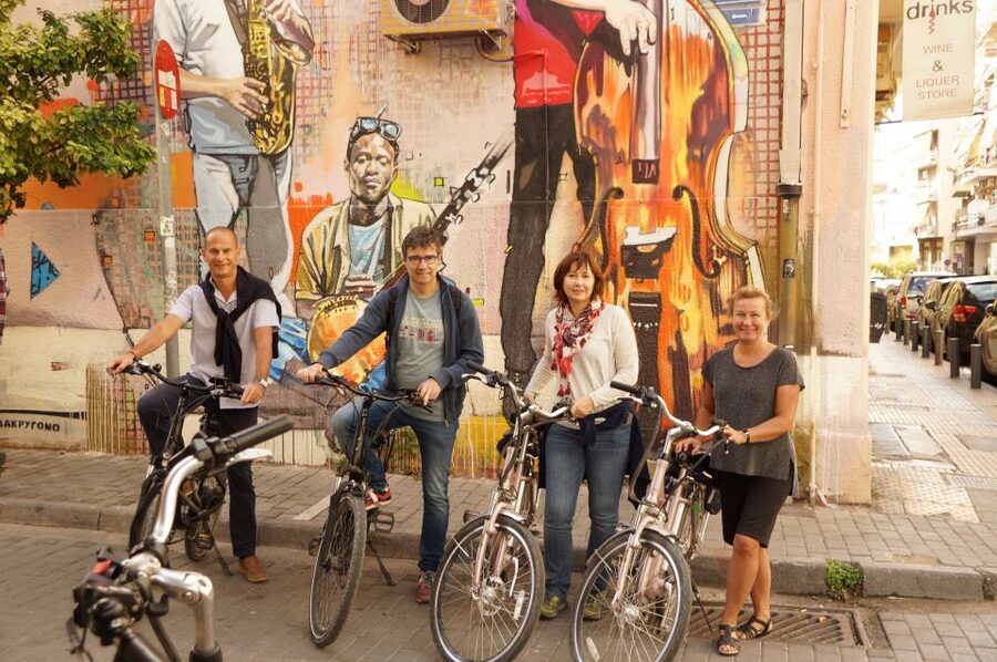 Athens: Greek Life and Street Art Electric Bicycle Tour - A small group of up to 10 people