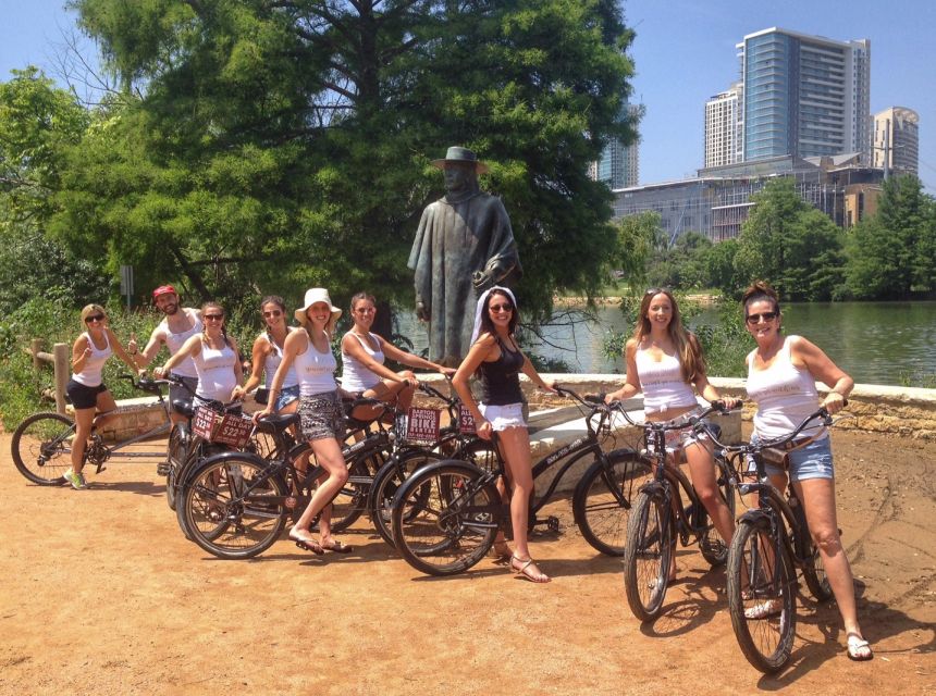 Austin: 1.5-Hour Lady Bird Lake Bike Tour - Stevie Ray Vaughn and Austins music identity