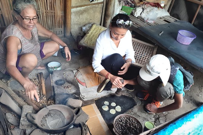Authentic Yogya Bicycle Tour - Seeing emping made in a village home