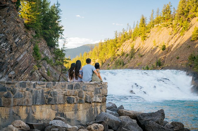 Banff Nature E-bike Tour - Crossing Nancy Pauw Bridge over the Bow River