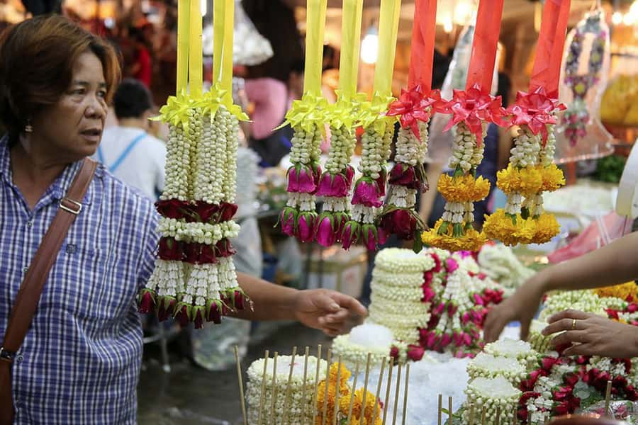 Bangkok at Sunset 5-Hour Bike Tour - Food stalls, ingredients, and a Thai snack
