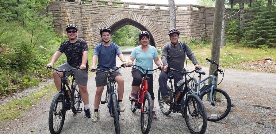 Bar Harbor: Acadia National Park Carriage Roads Ebike Tour - The stone bridges and Jordan Pond House break