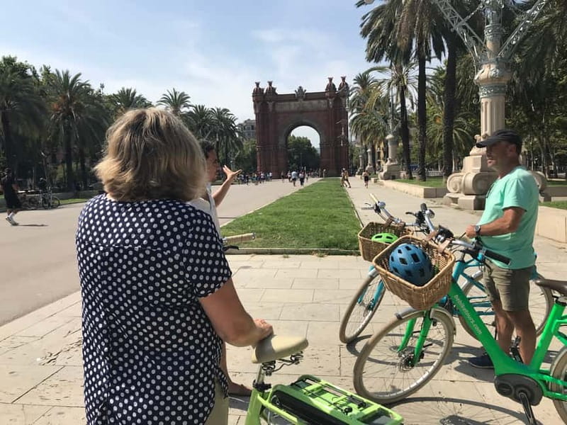 Barcelona: 1.5-Hour Sightseeing Tour by Bike/Electric Bike - Port Vell and the W Hotel view