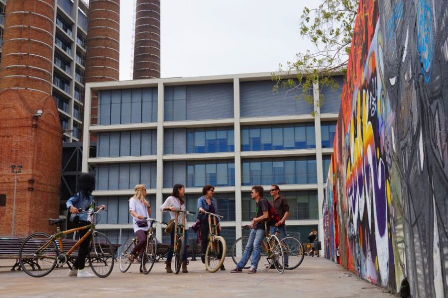 Barcelona: 3.5-Hour Street Art Tour by Bamboo Bike - Riding from the center toward Poble Nou
