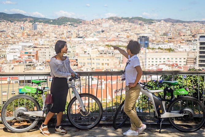 Barcelona E-Bike, Cable Car & Boat - Bikes, group control, and possible delays