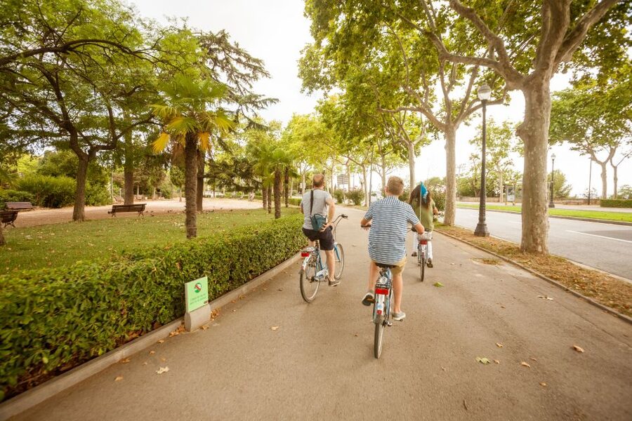 Barcelona Montjuic Three-Hour Bike Tour - Miramar delivers the best view of the day