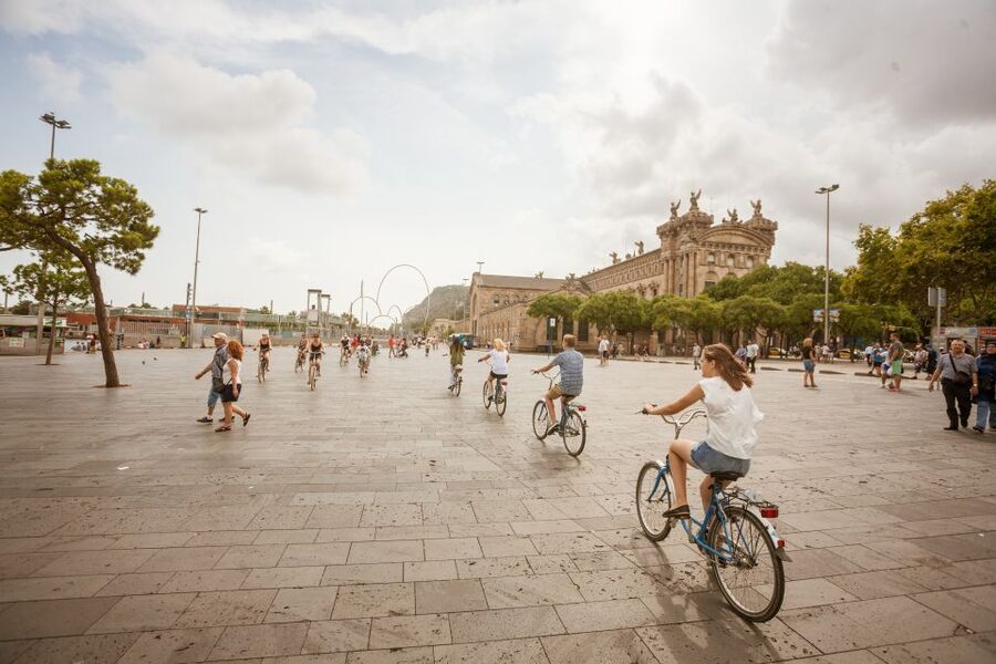Barcelona Montjuic Three-Hour Bike Tour - Starting beside the port and the Columbus Monument