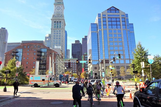 Boston City View Bicycle Tour: History and Landmarks - Getting fitted at Urban AdvenTours