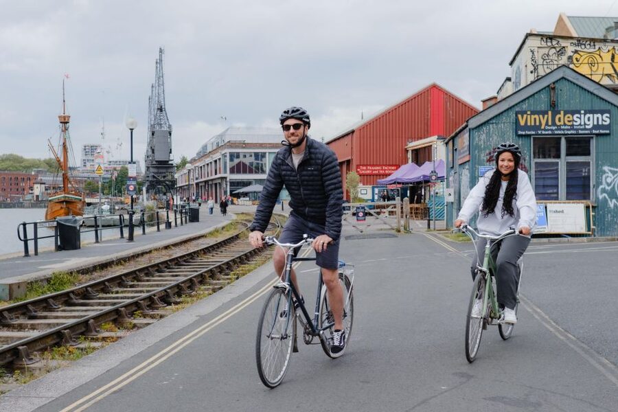 Bristol: The Best Of Bristol, Guided Bike Tour - Cliftonwood and the view toward the suspension bridge
