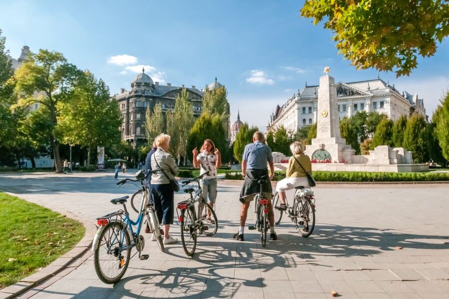 Budapest: Guided City Discovery Bike Tour - Heroes Square and the long sweep into City Park