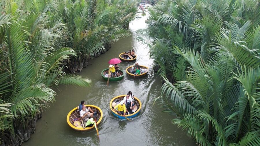 BUFFALO RIDING -BASKET BOAT & BIKE TOUR-HOI AN - A full Vietnamese meal, not just a snack