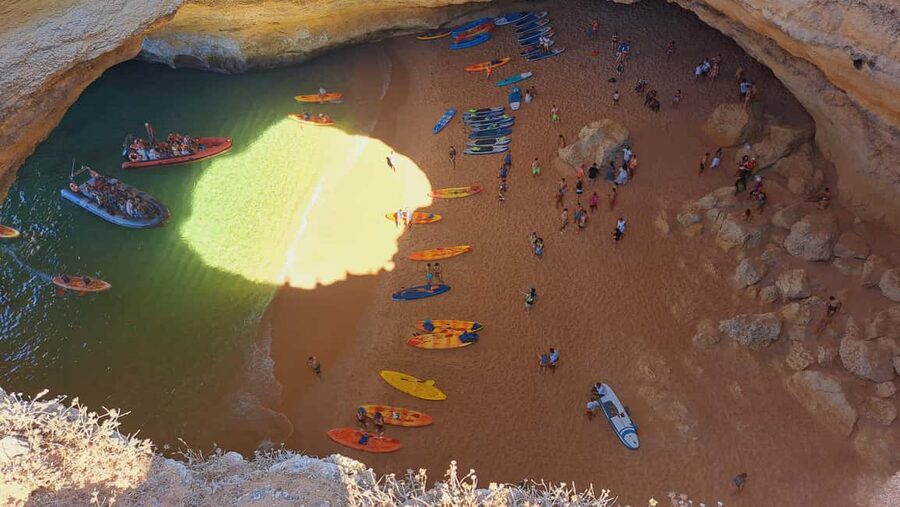 Carvoeiro E-bike Tours - Relax Tour - Marinha Beach is the big postcard stop