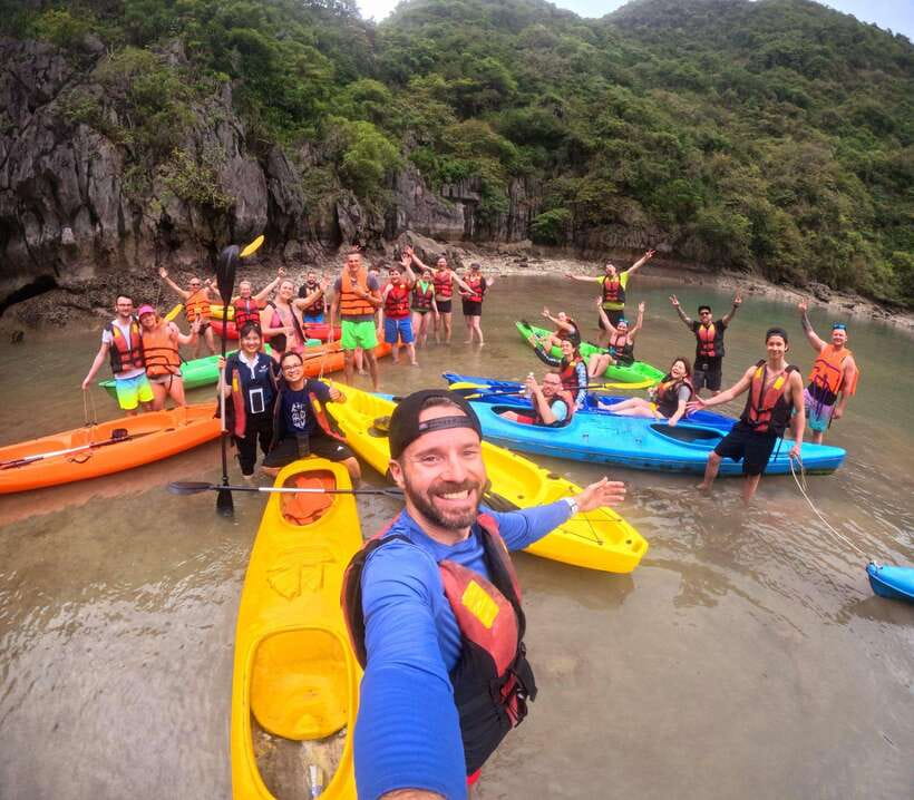 Cat Ba: Lan Ha, HaLong bay full day- biking, kayaking, lunch - Caves, bamboo boats, and the kayaking question