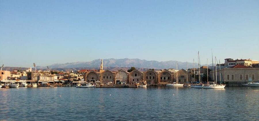 Chania: City Highlights Small Group Bike Tour - The refreshment break with a view