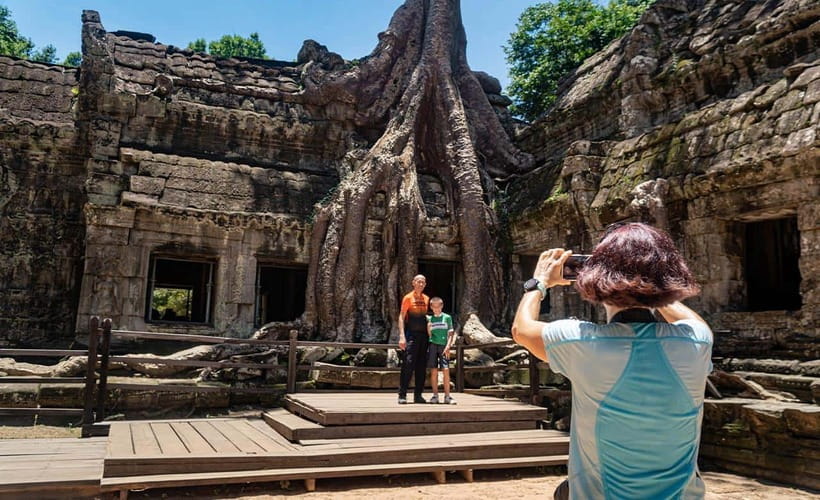 Cycle Angkor Backroad Bike Tour / E-Bike or Tuk Tuk - Cambodian lunch, fruit, and a proper rest