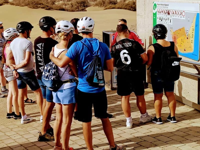 E-Bike CitySightseeing: Maspalomas, Playa Ingles, Meloneras - Seeing the Maspalomas Dunes from the road