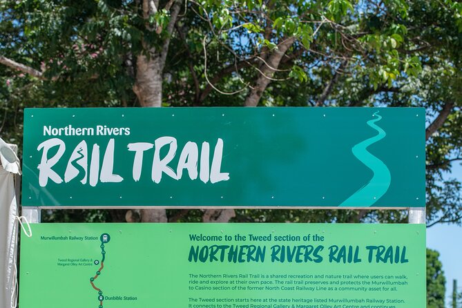 E-Bike Hire Northern Rivers Rail Trail, with Return Transport - Family riding on the Northern Rivers trail