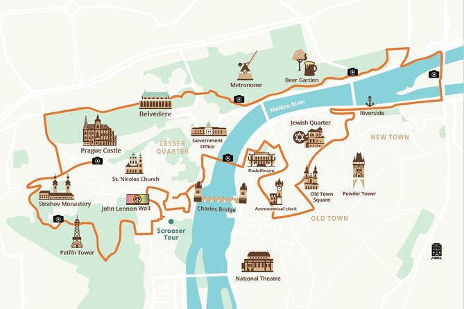 E-BIKE TOUR: 10 Must-See Landmarks & Viewpoints in Prague 1-8per. - Government buildings and the road toward Letná