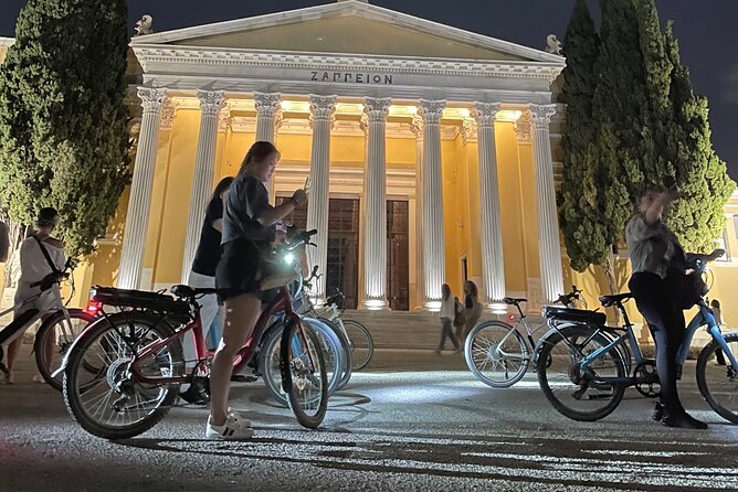 Electric Bike Tour of Athens by Night - The festival area and the limits of an outdoor stop
