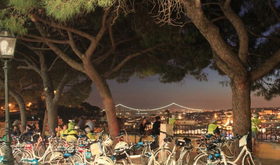 Go Lisbon by Night Electric Bike Tour - Starting near the Tagus at R. Jardim do Tabaco