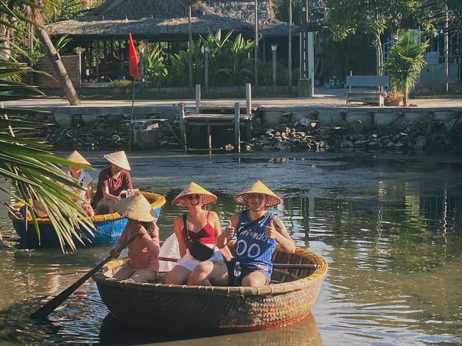 Hoi An Countryside Bike Tour- Tra Que Village & Basket Boat - Cam Thanh and the round bamboo boats