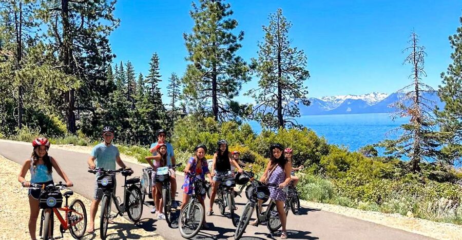 Lake Tahoe Lakeside Electric Bike Rental - Following the Lakeshore bike path