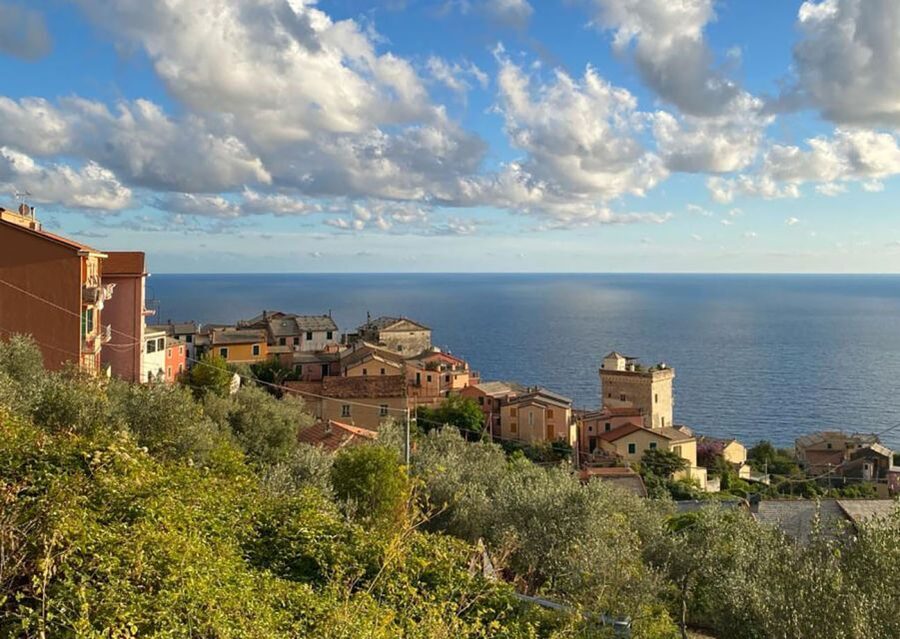 Levanto: Guided E-Bike Tour in Framura with Wine & Focaccia - Framura, a tower, and a coffee stop