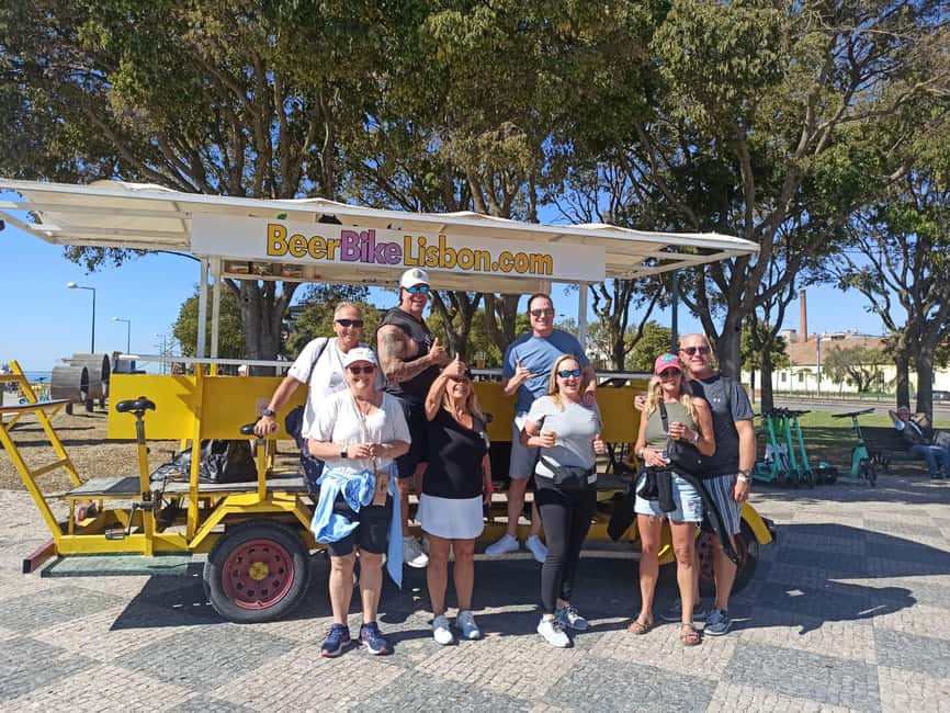 Lisbon: 1-Hour Beer, Sangria or Wine Bike Sightseeing Tour - What you see from the yellow bike