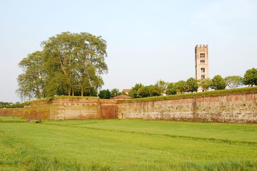 Lucca: Self-Guided Tour by Bike - Basilica of San Frediano and the Amphitheater Square