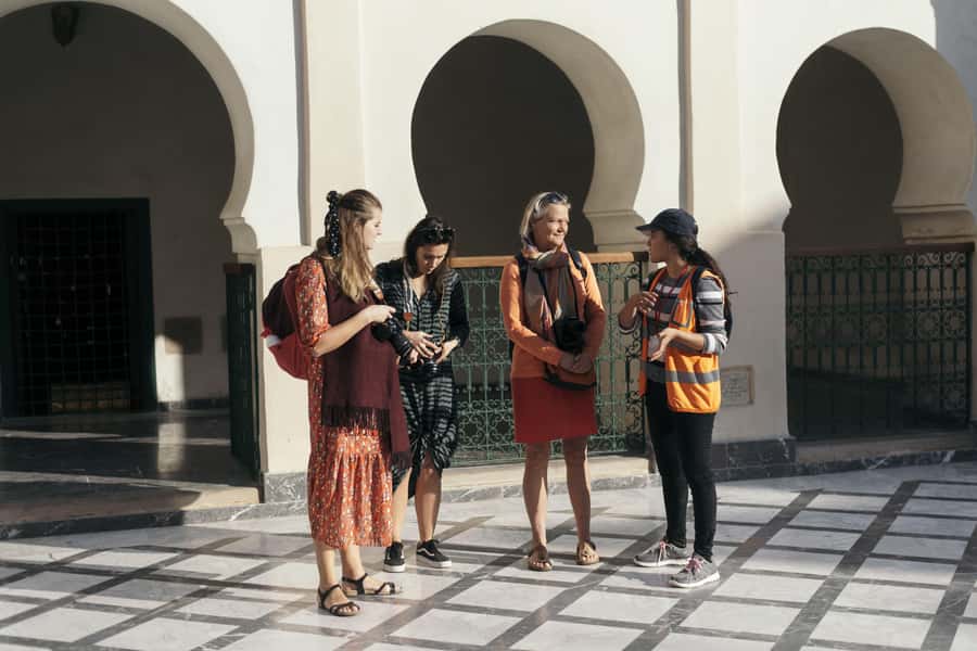 Marrakech: Cultural Bicycle Tour with Pastry and Tea - Place des Ferblantiers and the tile workshop