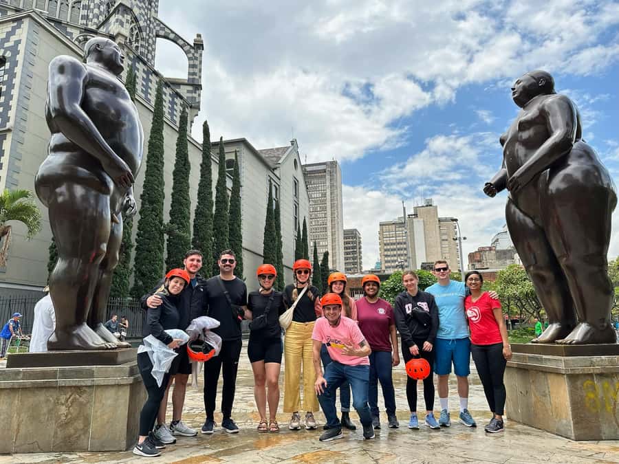 Medellín: History & Local Life Essentials Tour on an E-Bike - Plaza Botero, where art meets daily life