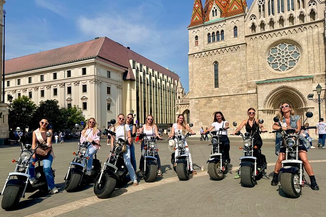 Monster Bike Sightseeing Tour – City Budapest on Electric Rollers - Clark Adam Square and the Chain Bridge story