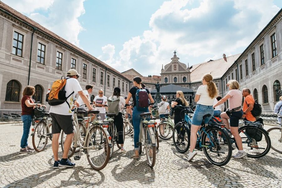 Munich 3-Hour Guided Bike Tour - Hofbräuhaus and Maximilianstrasse show two sides of the city
