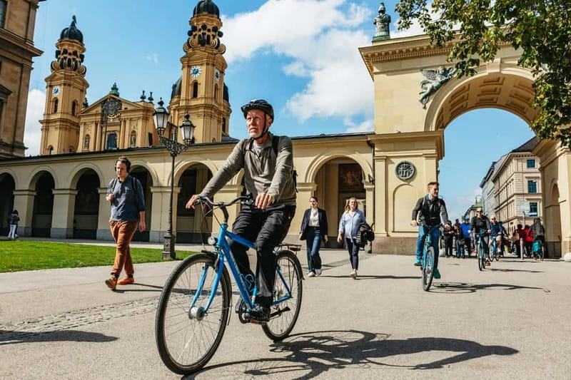 Munich: Guided City Tour by Bike with Beer Garden Stop - Odeonsplatz and the Theatiner Church
