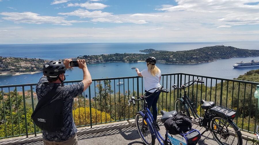 Nice: Panoramic French Riviera E-Bike Tour - Nice Harbour, La Réserve, and the Princess Grace Memorial