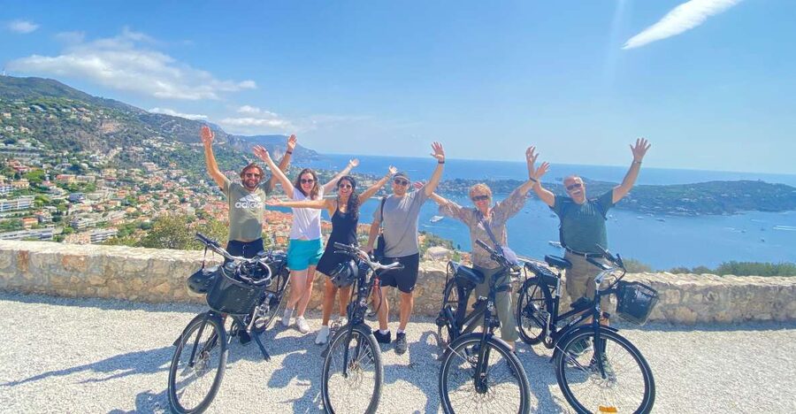 Nice: Panoramic French Riviera E-Bike Tour - The I Love Nice viewpoint and Bay of Angels