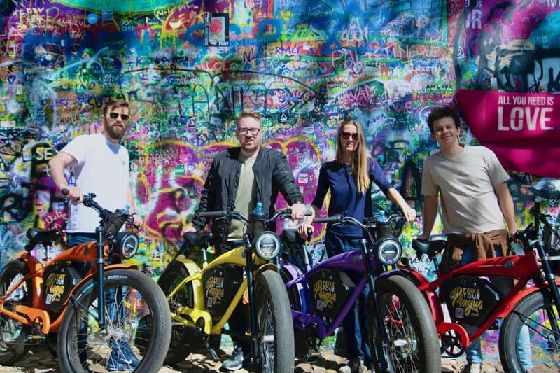 Prague: 10 Must-See Landmarks & Viewpoints on E-Bike Tour - The Lennon Wall and the ride back to Lesser Town