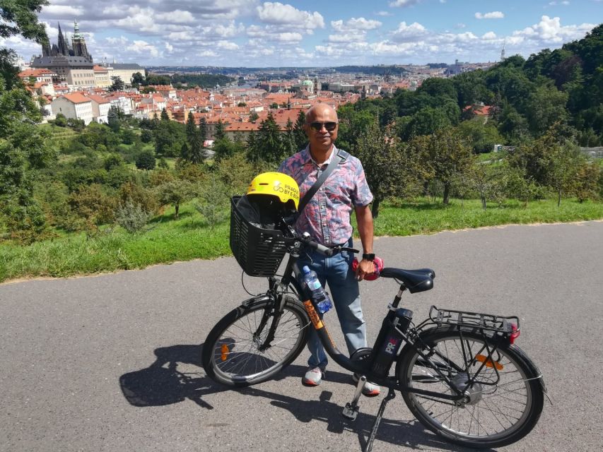 Prague 3-Hour Sightseeing Tour by Electric Bike - Riding toward Prague Castle