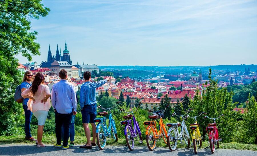 Prague: 7 Best Viewpoints of Prague E-Bike Tour - Prague Castle: a short stop with major context