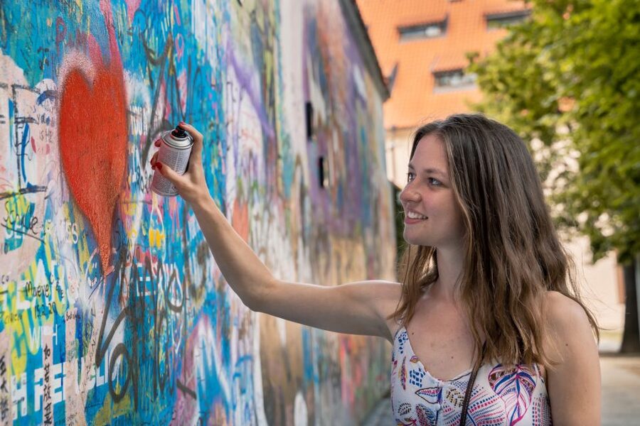 Prague: Bike or E-Bike City Tour with A Local Guide - Lennon Wall and the Lesser Town