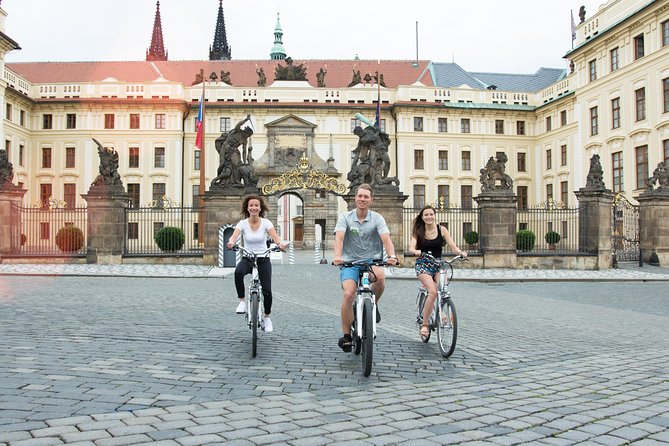 Prague E-Bike City Tour with A Local Guide - Starting at Ecotours and getting ready to ride