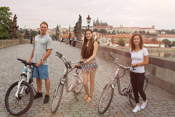 Prague E-Bike City Tour with A Local Guide - Lennon Wall and the riverside finale