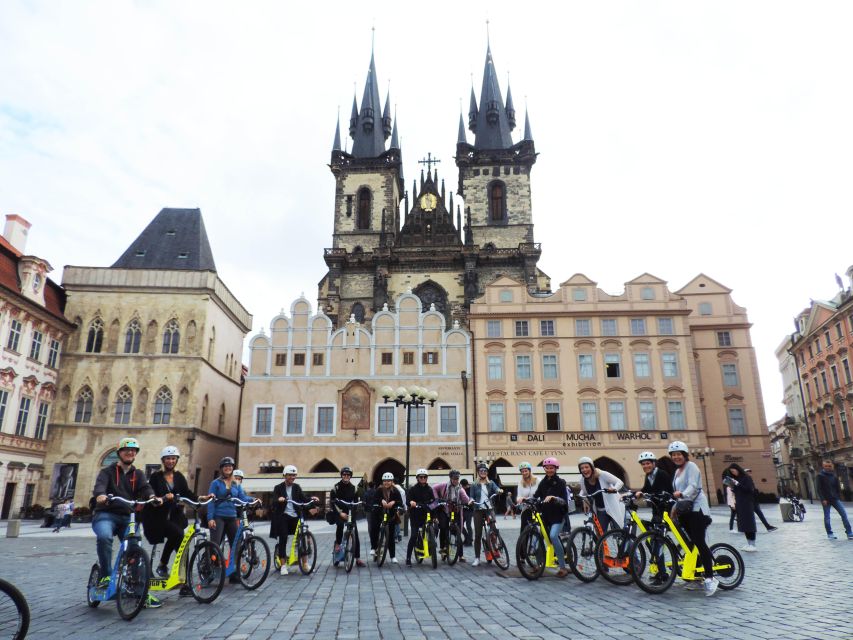Prague: Highlights Tour on e-Scooter or eBike - Old Town Square as the final picture