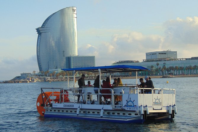 Private Boat rental - Pedal Cruises Barcelona - Cycle Boat - A private party boat with a Barcelona view